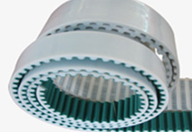 สายพาน PVC สีขาวผิวผ้า